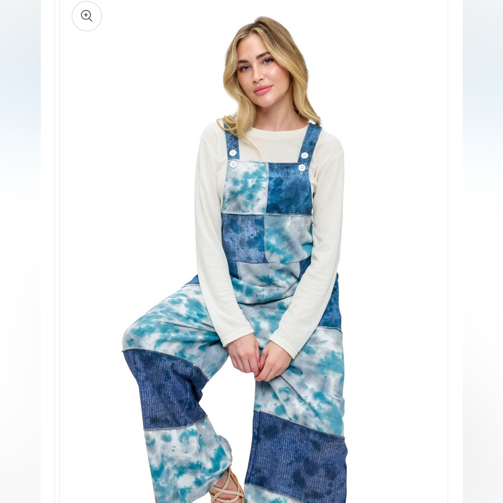 Yak & Yeti 25702 Overall Tie Dye Patchwork. Various Sizes Available. - Picture 4 of 4